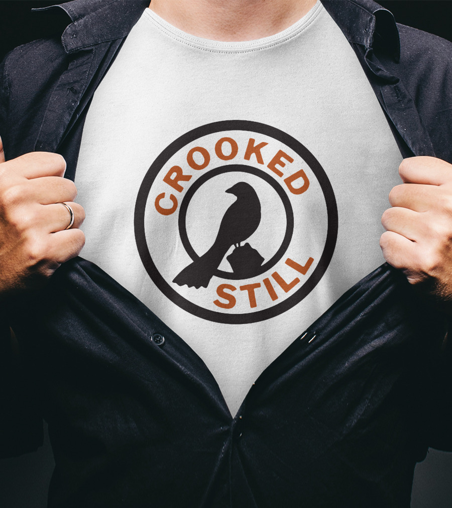 CROOKED STILL Bird Logo Circle T-Shirt