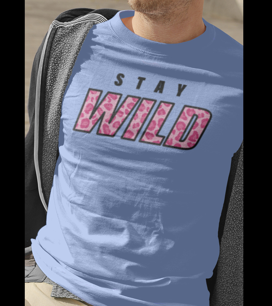 STAY WILD Leopard Print T-Shirt