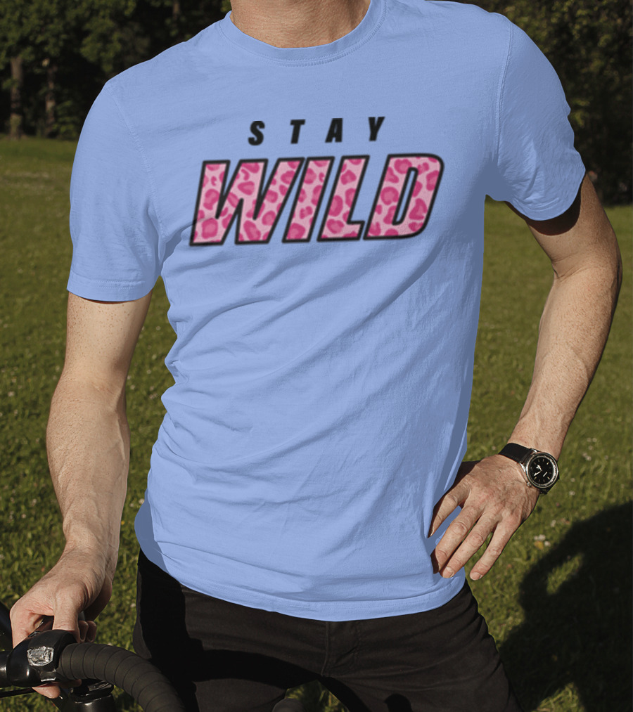 STAY WILD Leopard Print T-Shirt