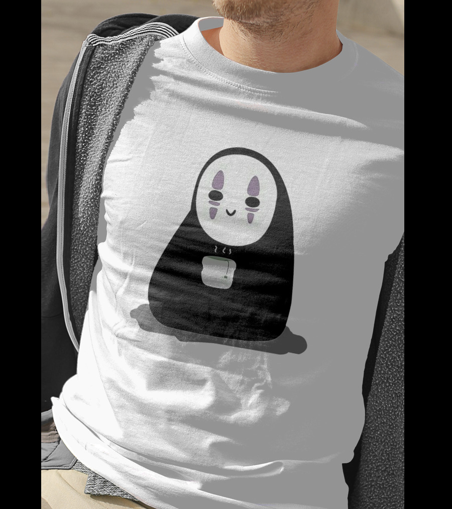 Spirited Away No-Face Holding Tea Cup T-Shirt