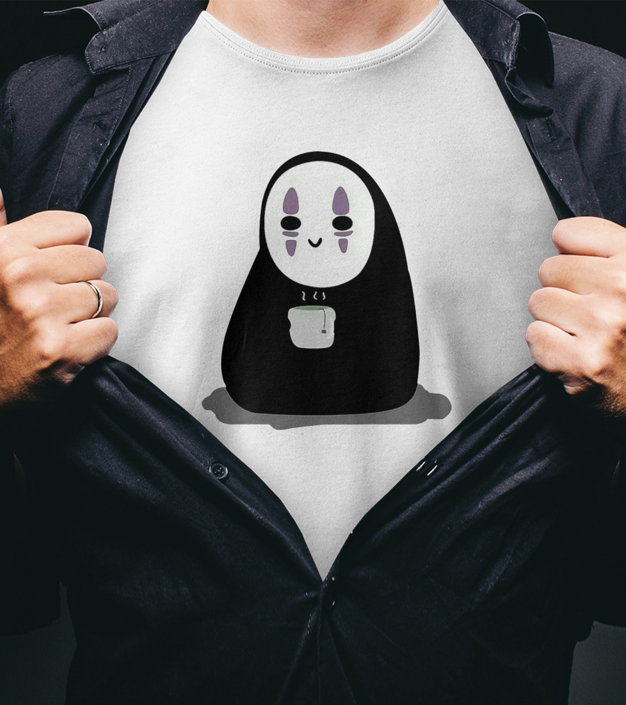 Spirited Away No-Face Holding Tea Cup T-Shirt