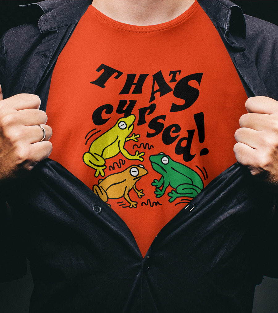 Benoftheweek Merch That’s Cursed Colorful Frogs T-Shirt