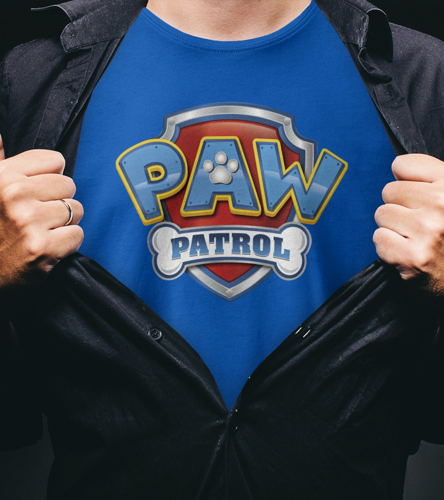 Paw Patrol Birthday Celebration Shield And Bone T-Shirt