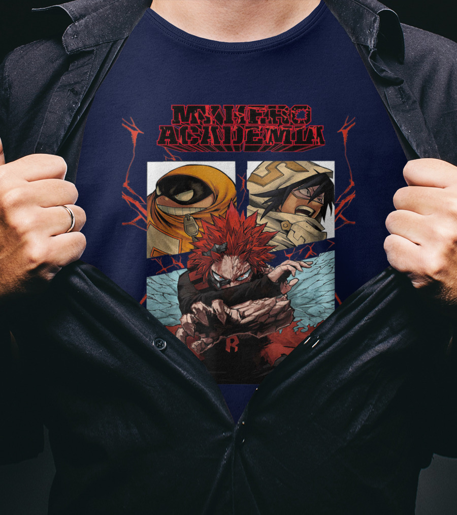 My Hero Academia Kirishima Eijirou With Friends In Battle Stance T-Shirt