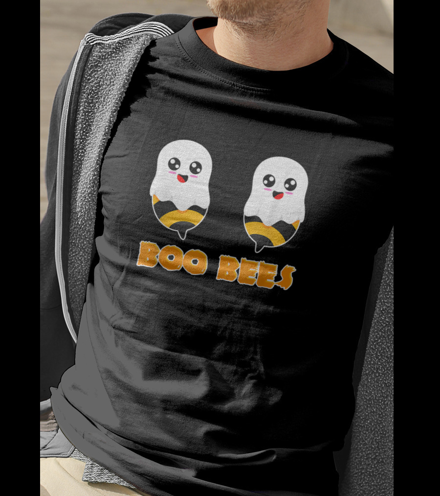BOO BEES Couples Halloween Ghost Bee Pun T-Shirt