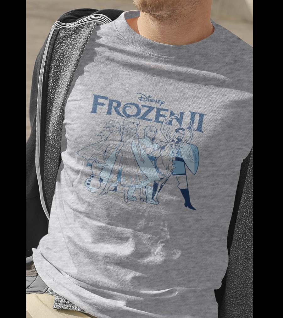 Disney Frozen II Anna Elsa Olaf Kristoff Sven Group Image T-Shirt