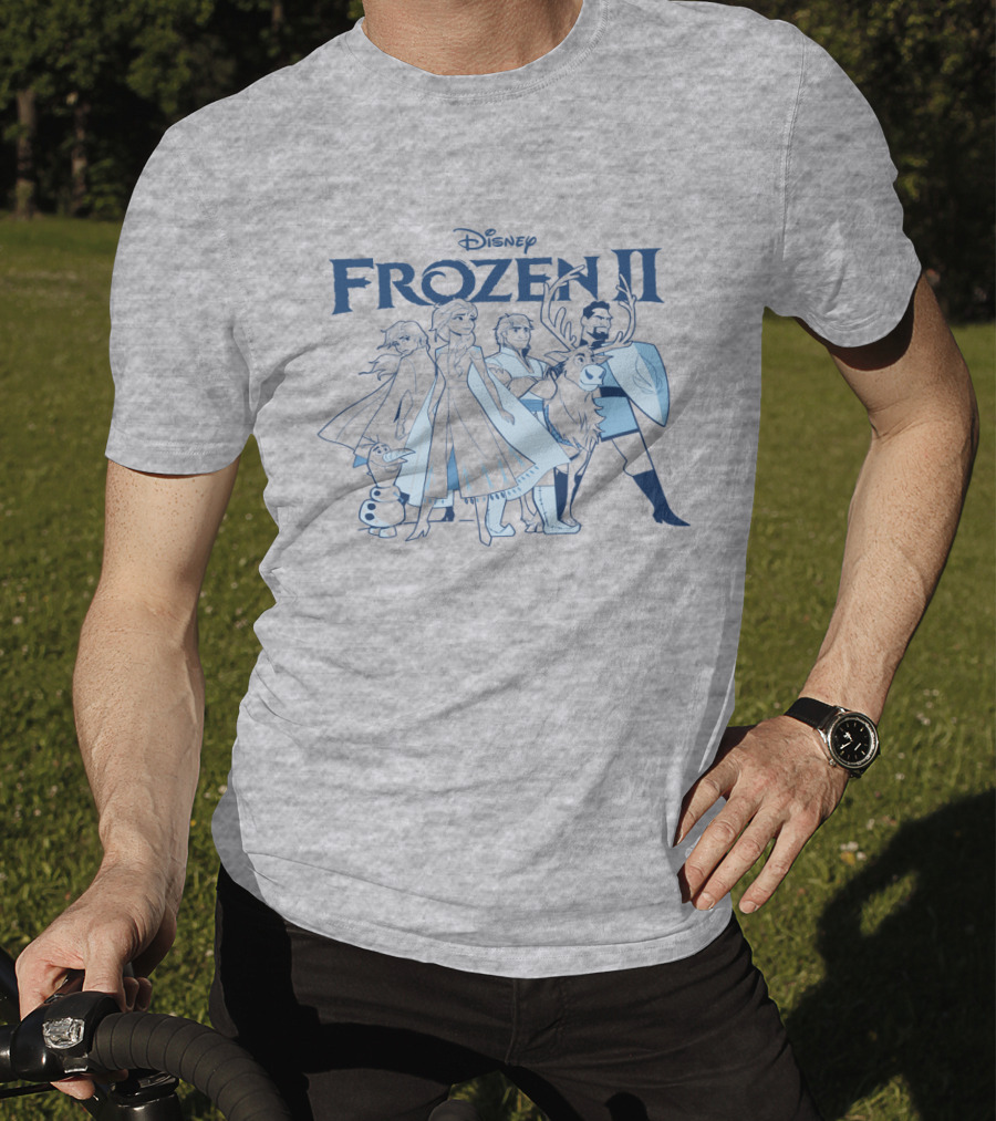 Disney Frozen II Anna Elsa Olaf Kristoff Sven Group Image T-Shirt