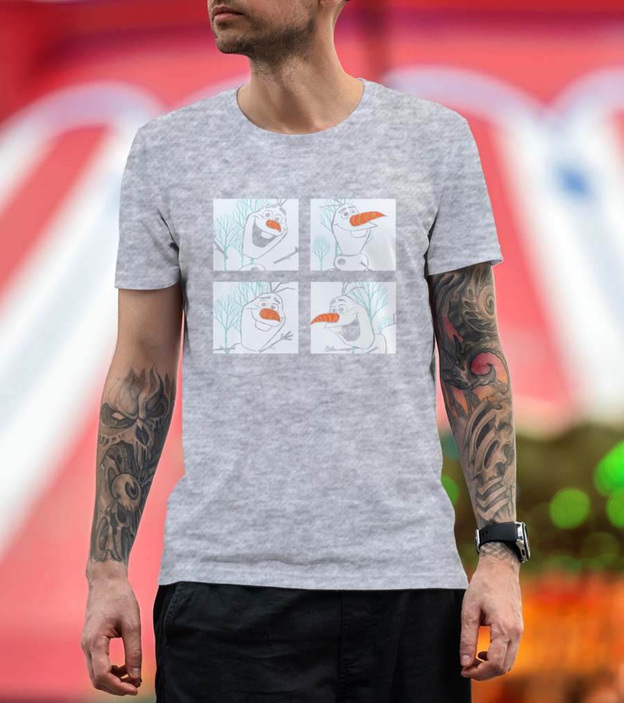 Frozen 2 Olaf Character Panels Winter Scenes T-Shirt