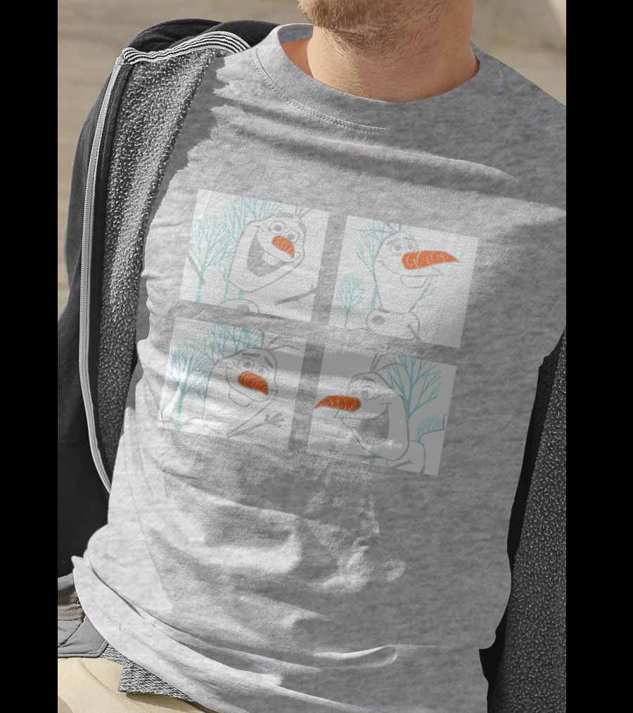 Frozen 2 Olaf Character Panels Winter Scenes T-Shirt