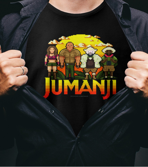 Jumanji The Next Level 8 Bit Characters T-Shirt