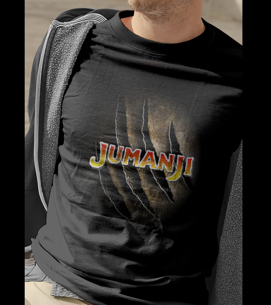 Jumanji Claw Marks Vintage Logo Rugged T-Shirt