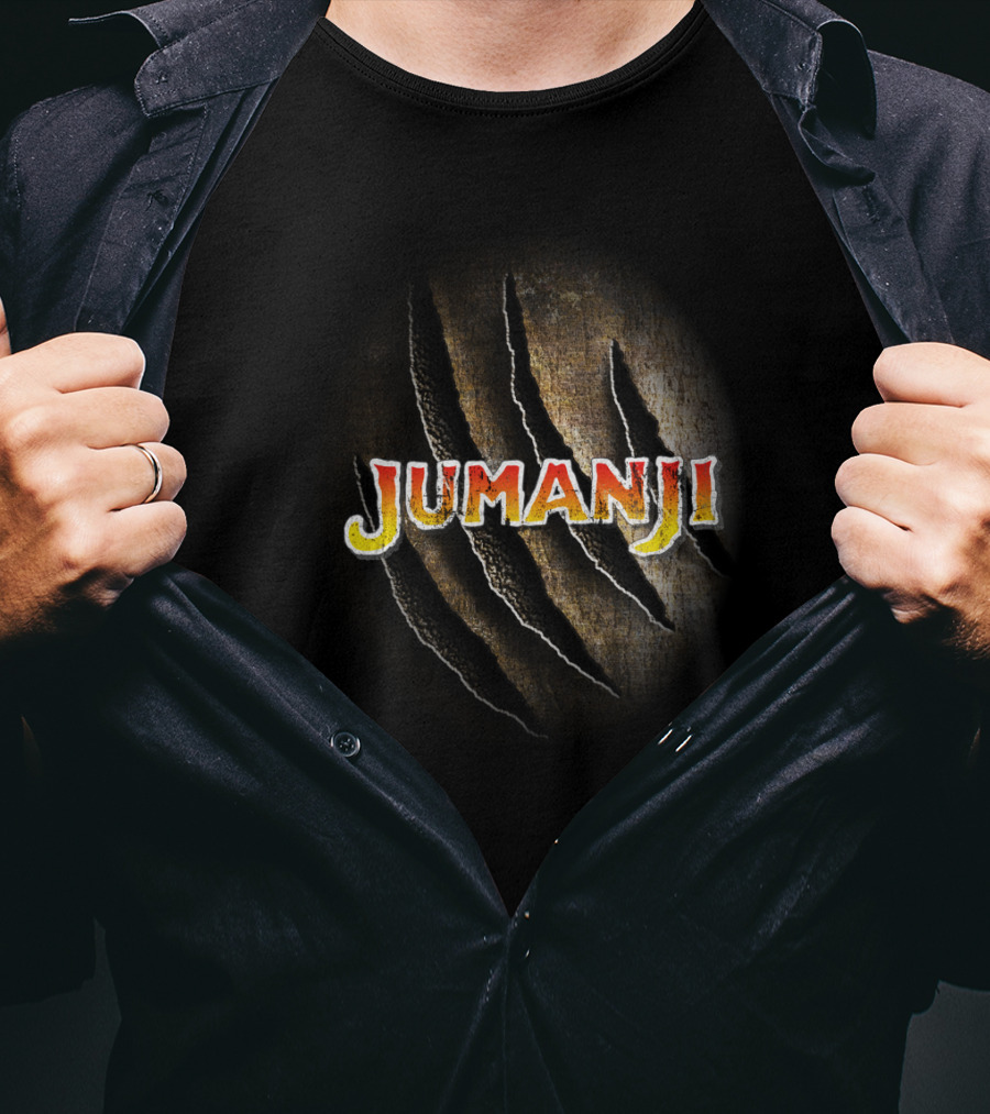 Jumanji Claw Marks Vintage Logo Rugged T-Shirt