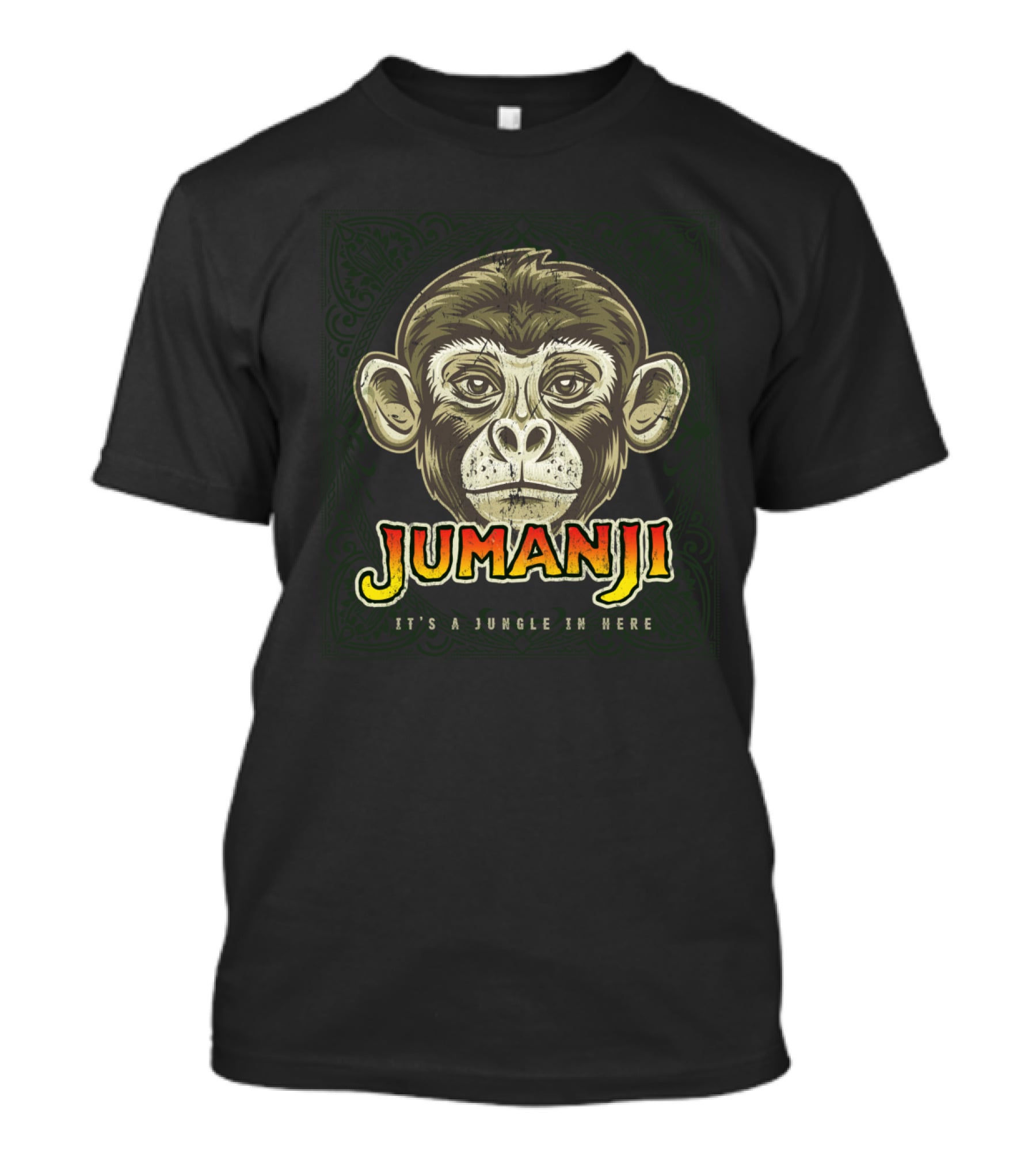 Jumanji Distressed Monkey It's A Jungle In Here Board Game Piece T-Shirt