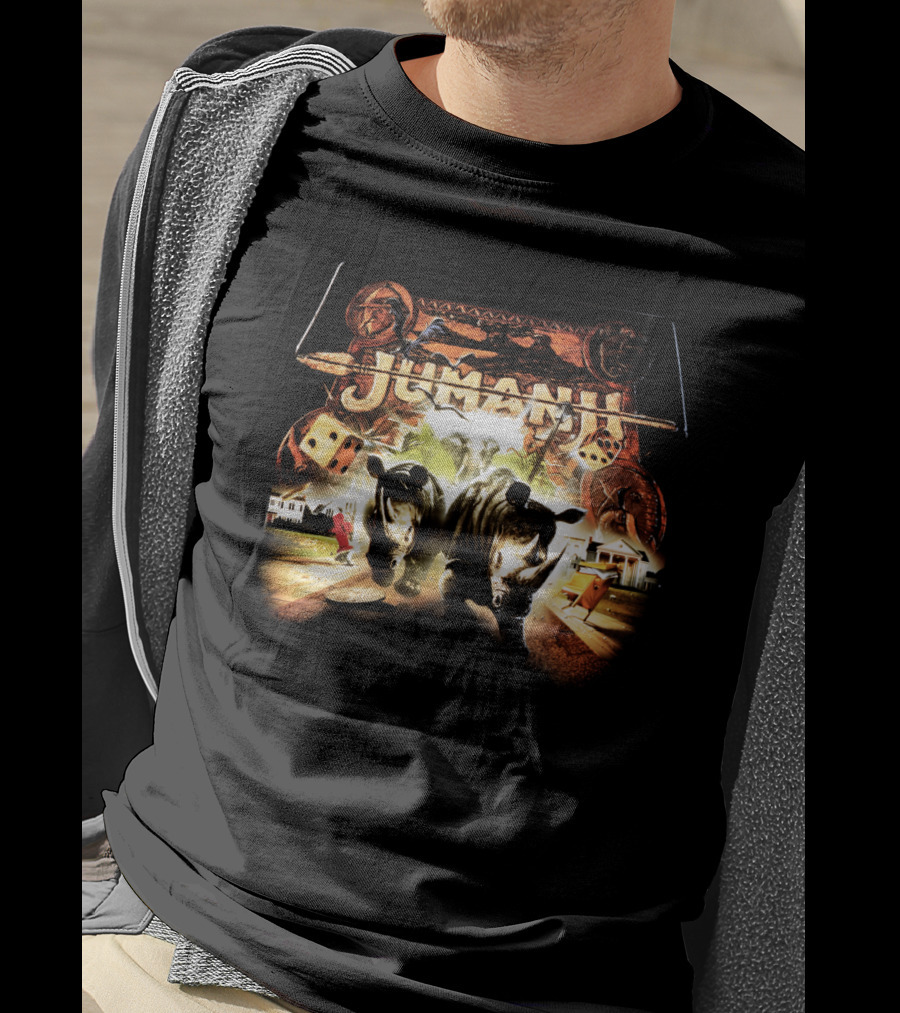 Jumanji Stampede Dice Adventure Classic Movie Scene T-Shirt
