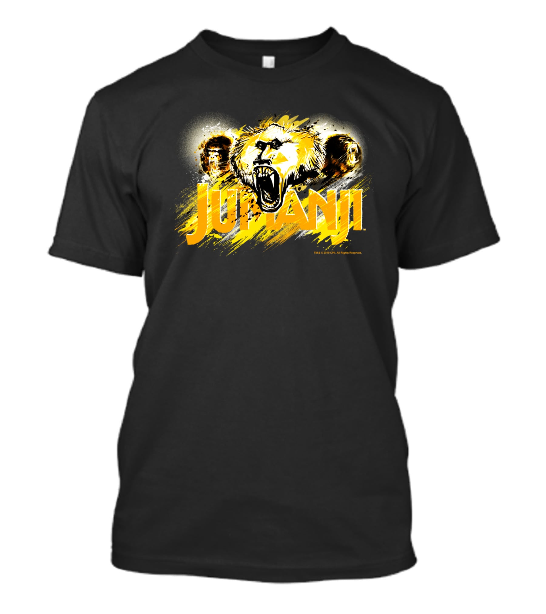 Jumanji Baboon Triple Threat Orange Burst T-Shirt