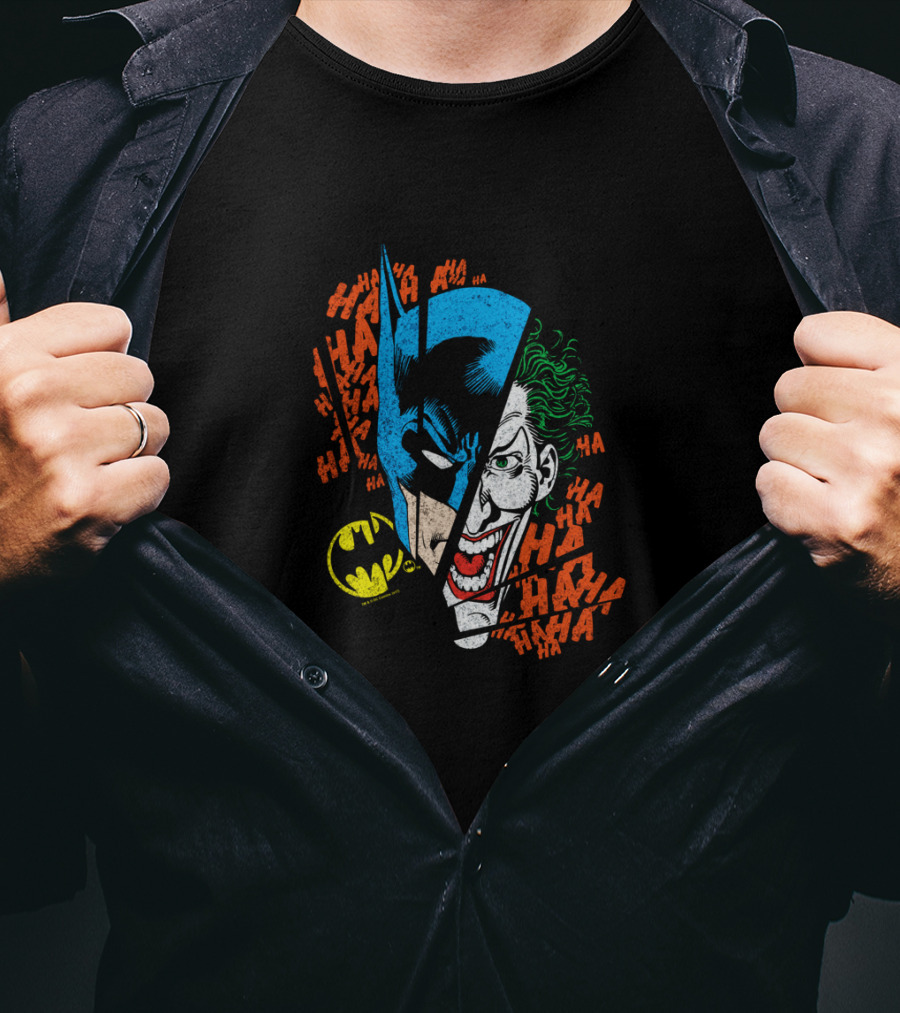 Batman Joker Split Face HA HA T-Shirt