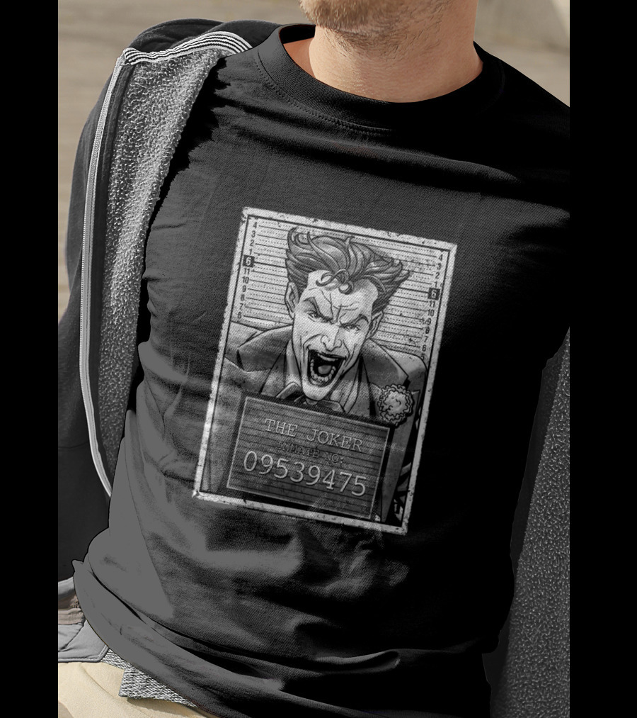 The Joker Inmate Mugshot Batman Villain 09539475 T-Shirt