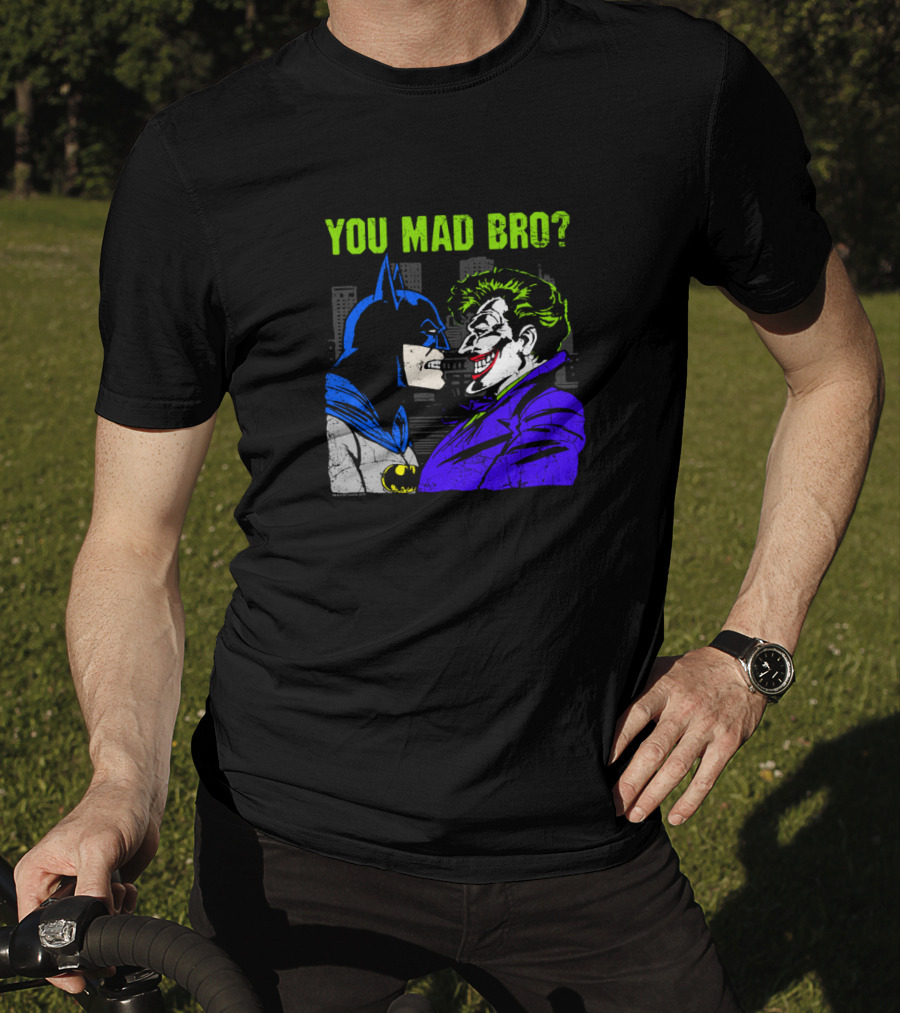 You Mad Bro Batman Joker Faceoff T-Shirt