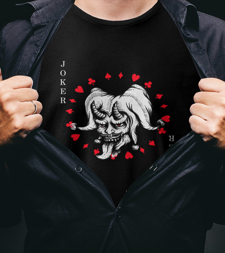 Joker Evil Playing Cards T-Shirt