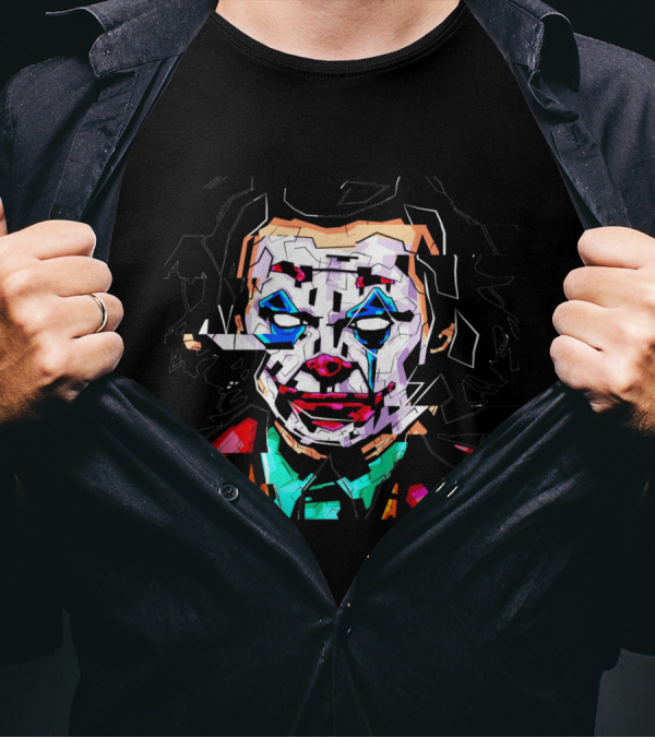 Gotham Joker Am I Crazy Or Is It Just Me Funny Joke Clown Face T-Shirt