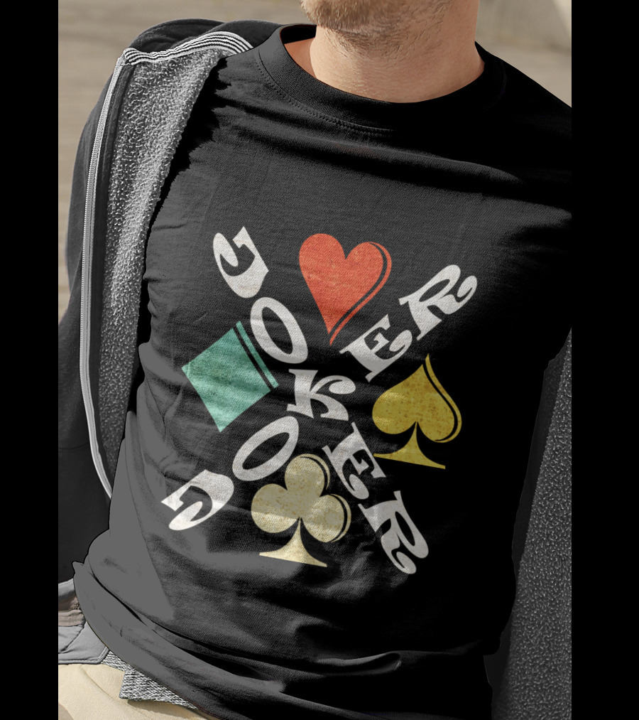 Joker Playing Cards Heart Spade Diamond Club T-Shirt
