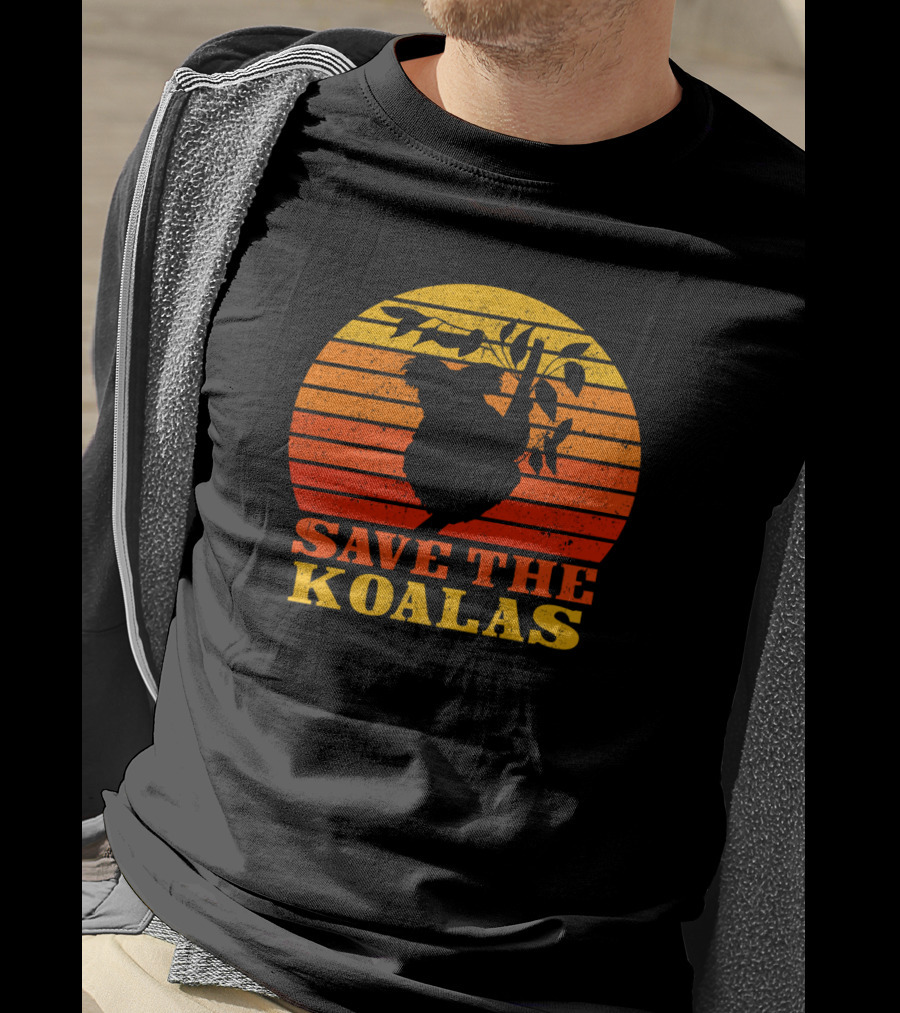 Save The Koalas Retro Sunset T-Shirt