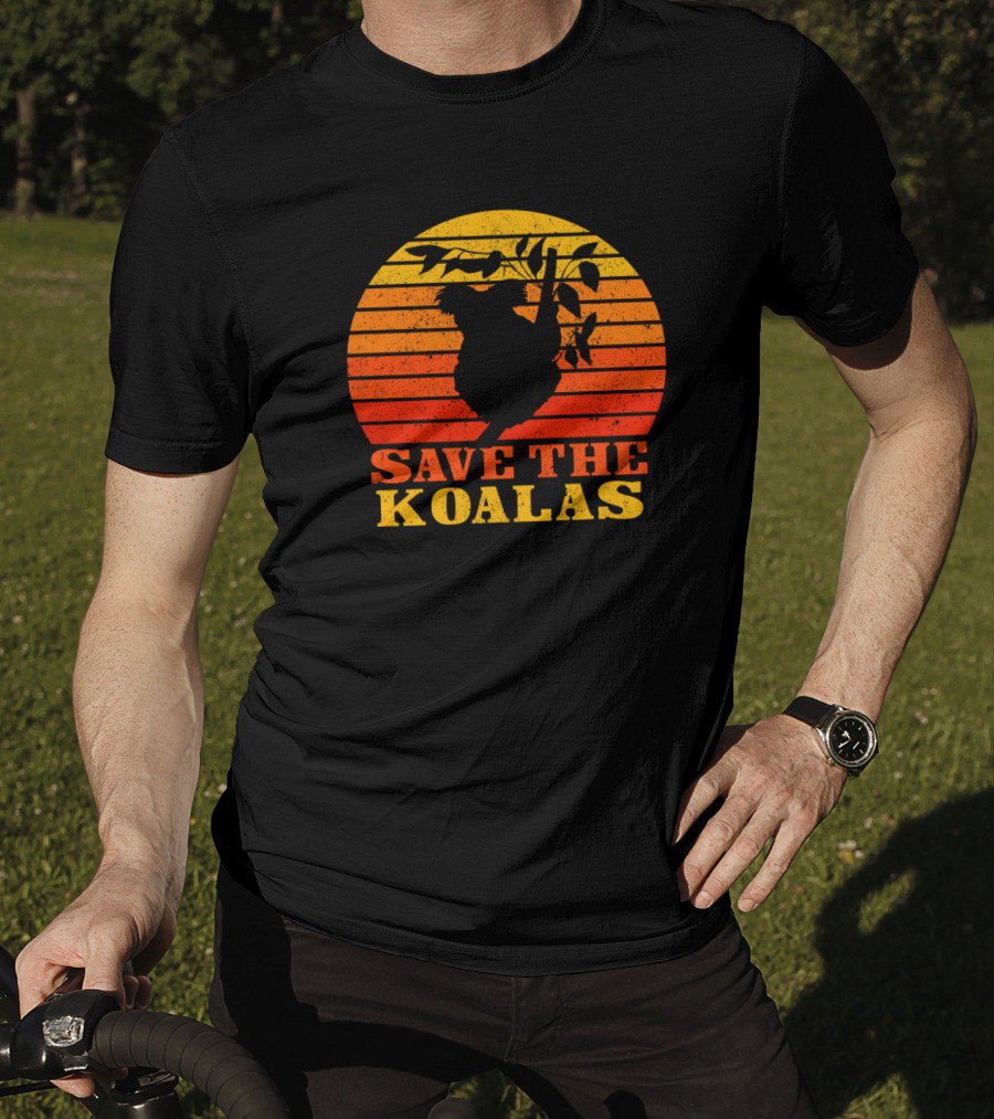 Save The Koalas Retro Sunset T-Shirt