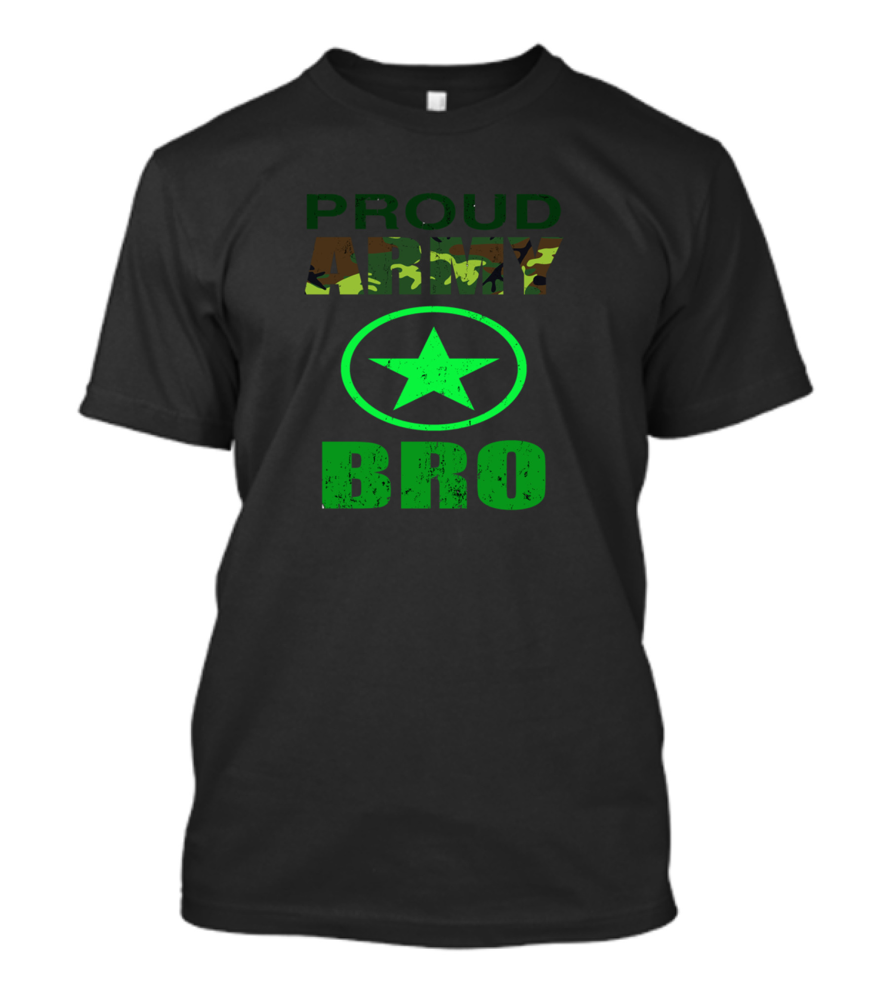 Proud Army Bro Camouflage Star T-Shirt