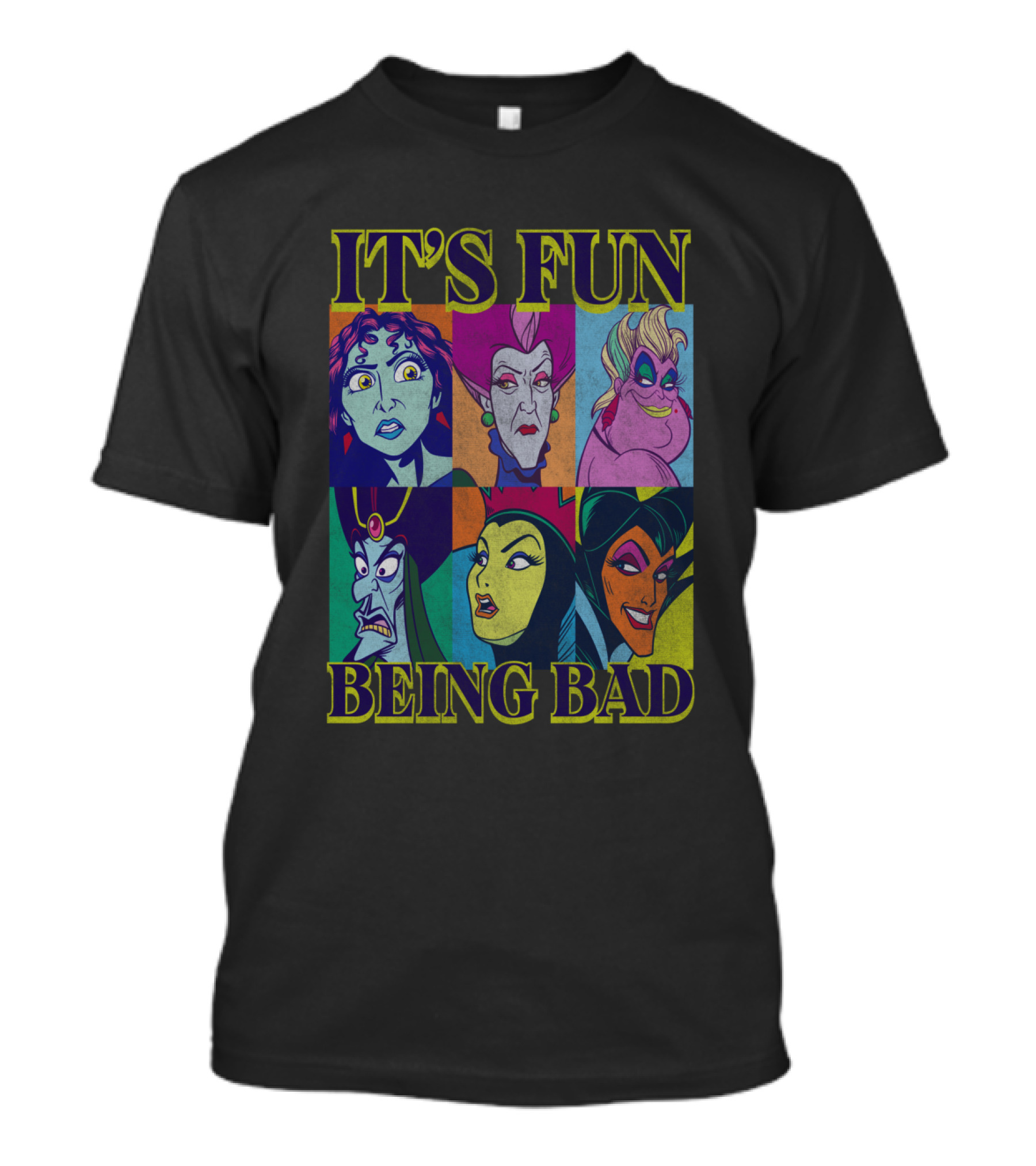 It's Fun Being Bad Disney Villains Panels Classic Characters T-Shirt