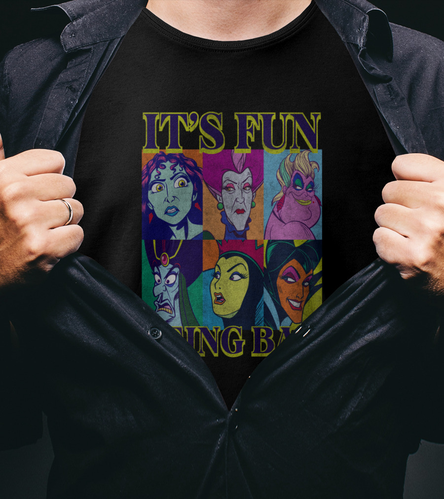 It's Fun Being Bad Disney Villains Panels Classic Characters T-Shirt