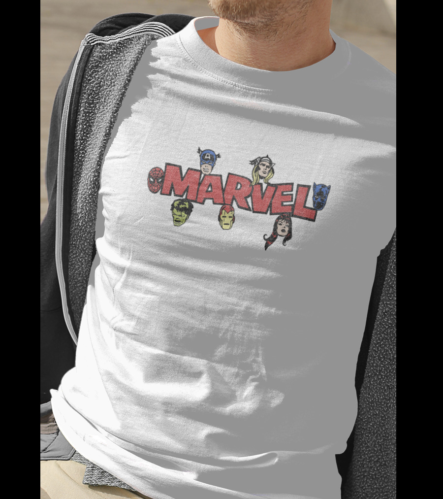 Marvel Avengers Iconic Heroes Heads T-Shirt