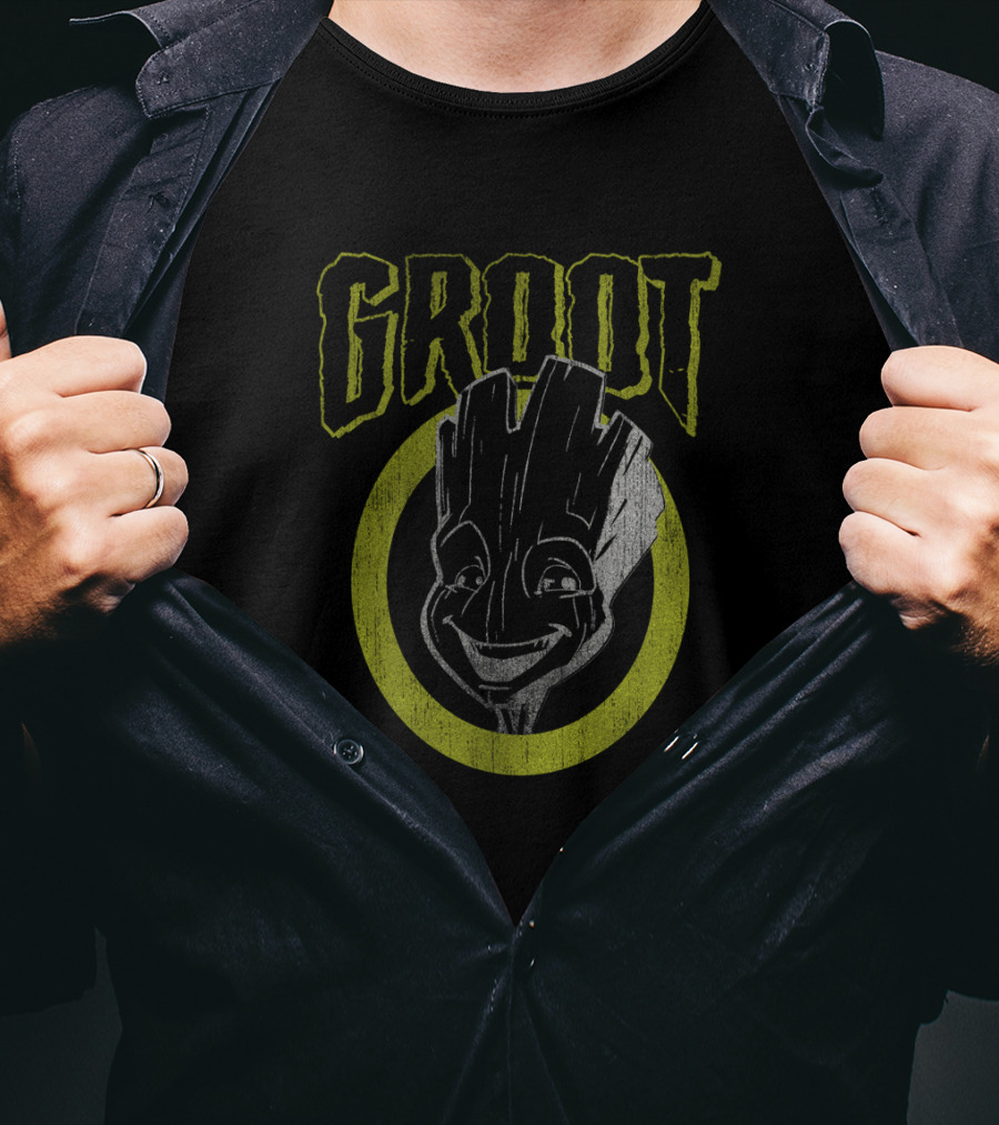Groot Guardians Of The Galaxy Marvel Dark T-Shirt