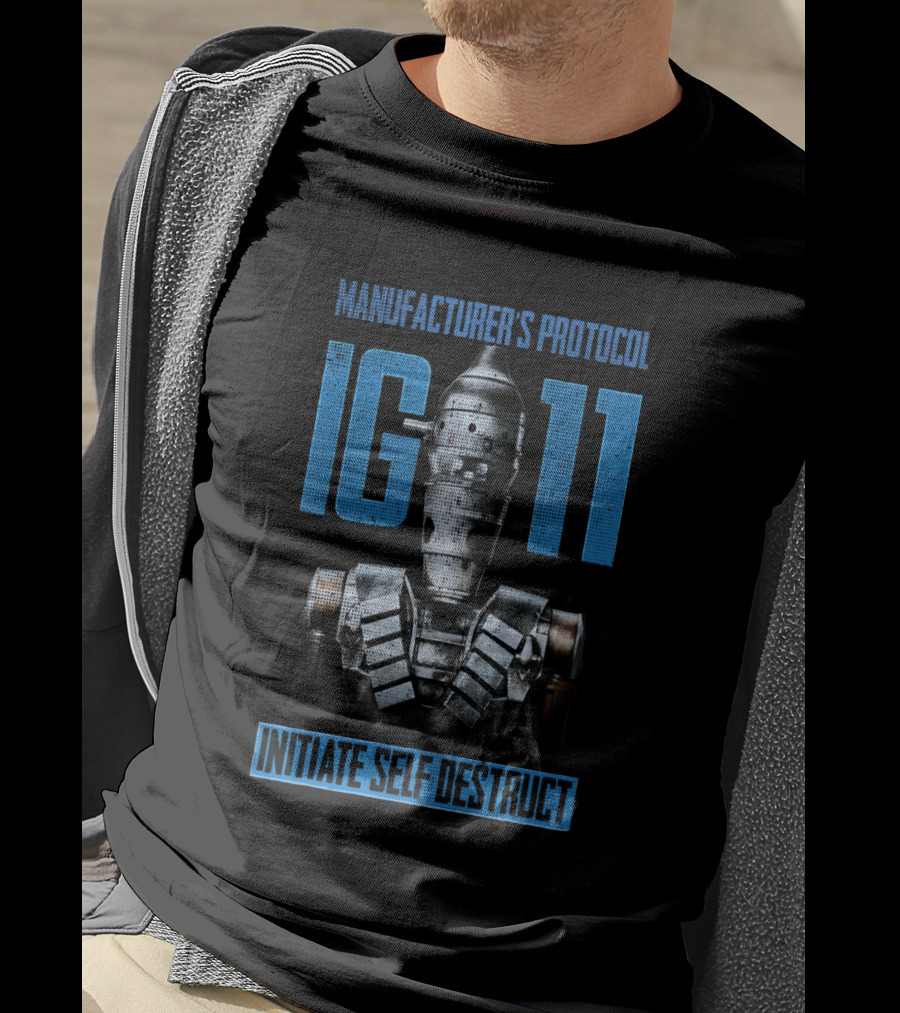 Manufacturer's Protocol IG-11 Initiate Self Destruct Star Wars The Mandalorian T-Shirt