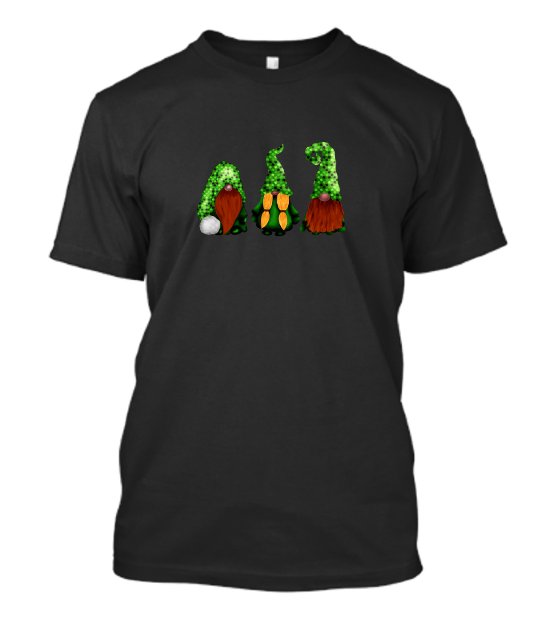 St Patricks Day Gnomes With Green Shamrock Hats T-Shirt