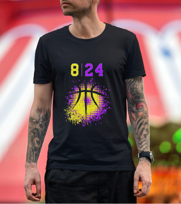 Premium T-Shirt: 8 24 Basketball August Birthday T-Shirt 8 24 Basketball August Birthday T-Shirt
