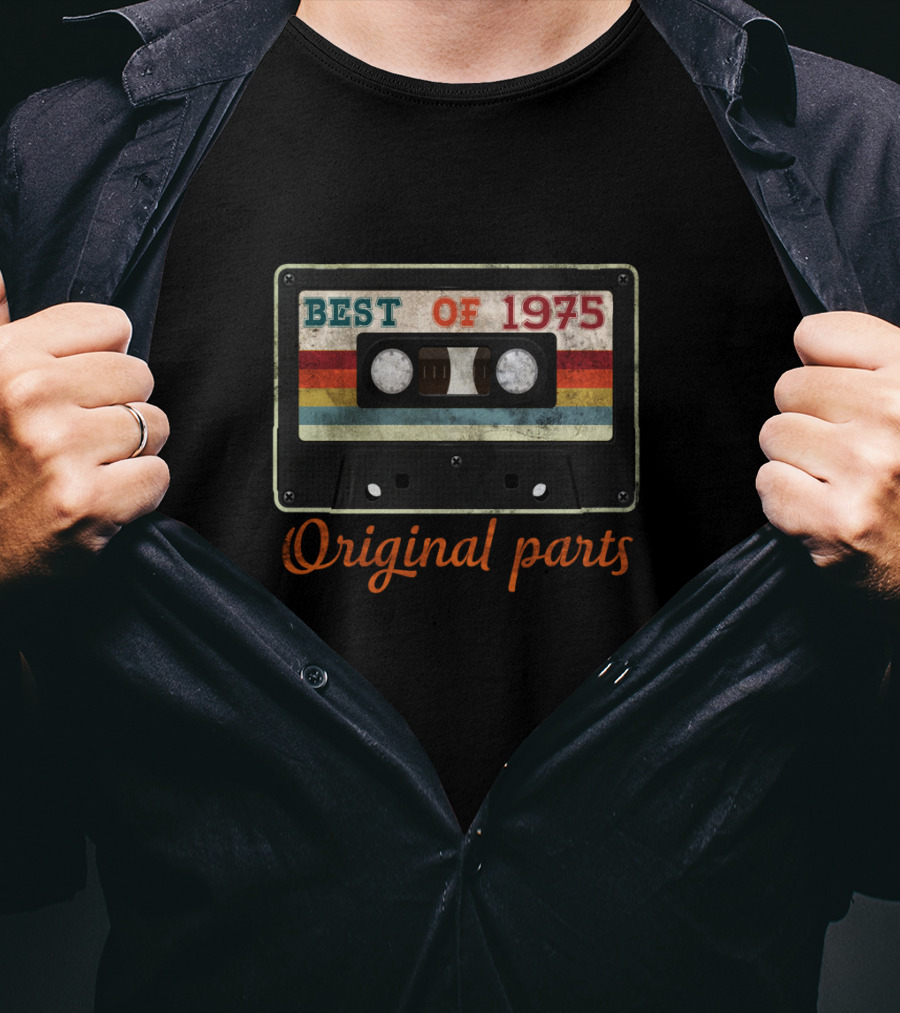 Best Of 1975 Original Parts Vintage Cassette T-Shirt