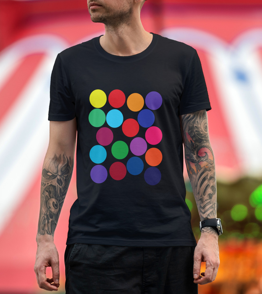 Color Blind Glasses First Time Rainbow Dots T-Shirt