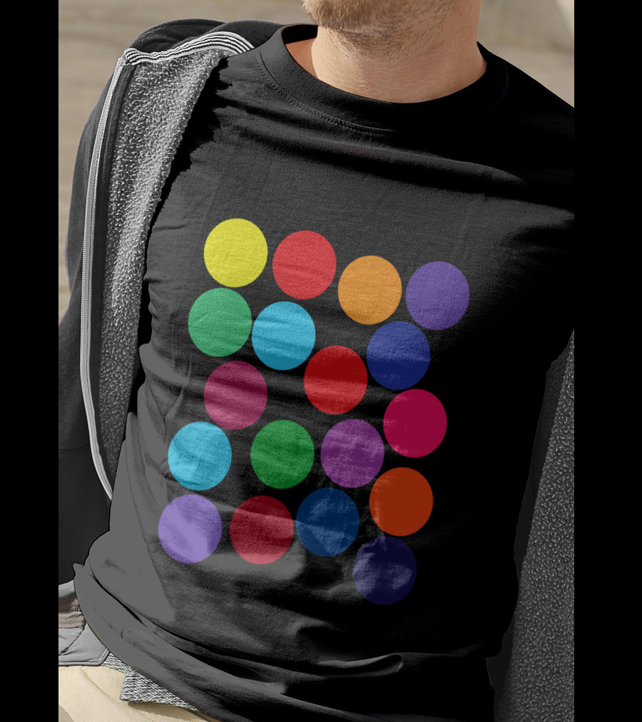 Color Blind Glasses First Time Rainbow Dots T-Shirt