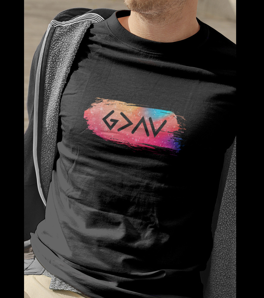 God Is Greater Than Our Highs And Lows Galaxy Brushstroke T-Shirt