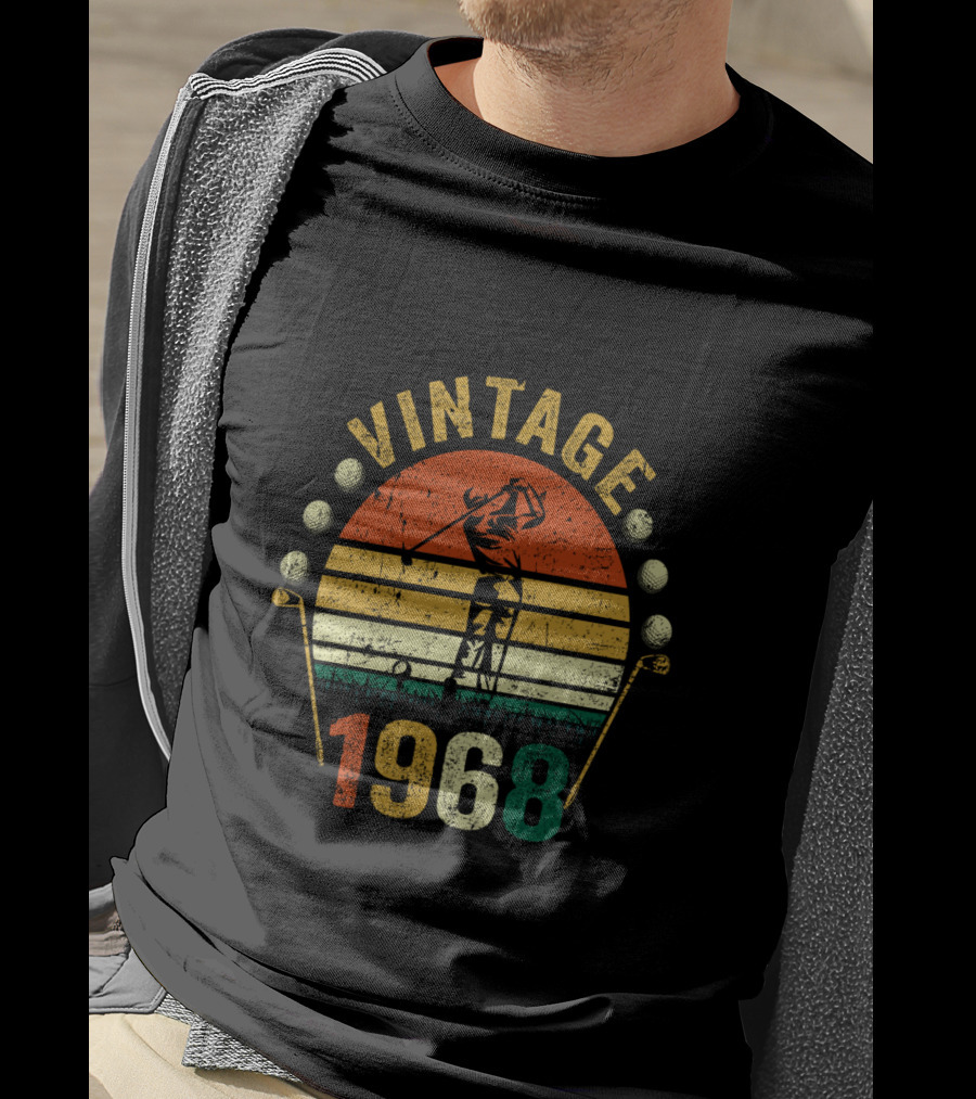 Vintage 1968 Golfer Golf Lover T-Shirt