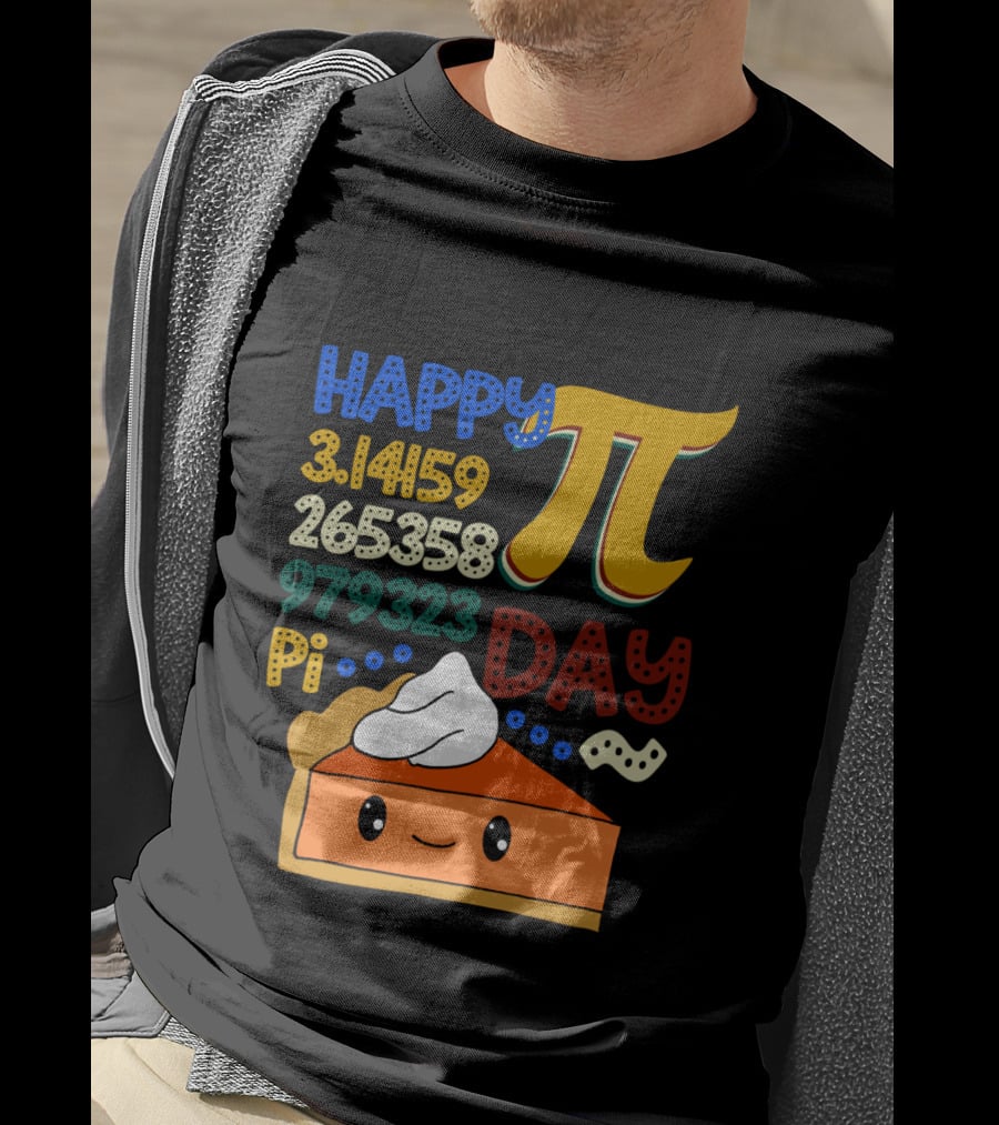 Happy Pi Day Kawaii Pumpkin Pie 3.14159 Vintage Math T-Shirt