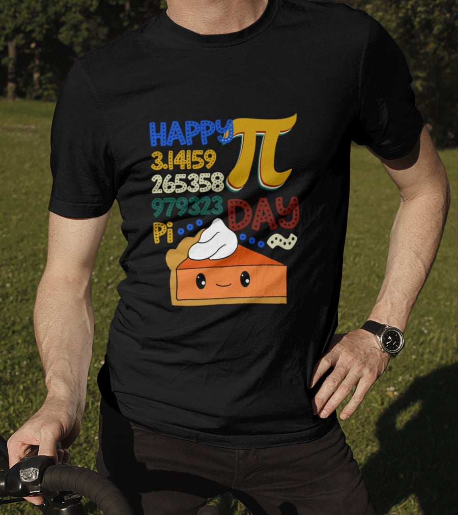 Happy Pi Day Kawaii Pumpkin Pie 3.14159 Vintage Math T-Shirt