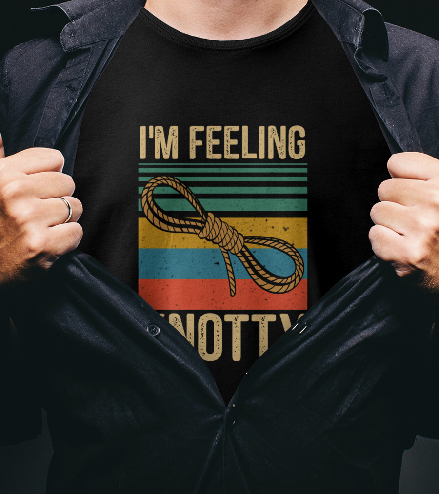 I'm Feeling Knotty Rope Vintage Stripes T-Shirt