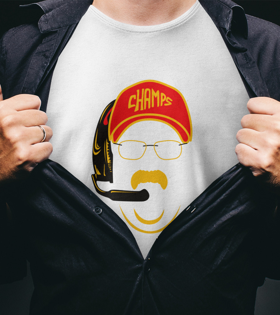 Kansas City Football Pride Champs Coach Headset T-Shirt