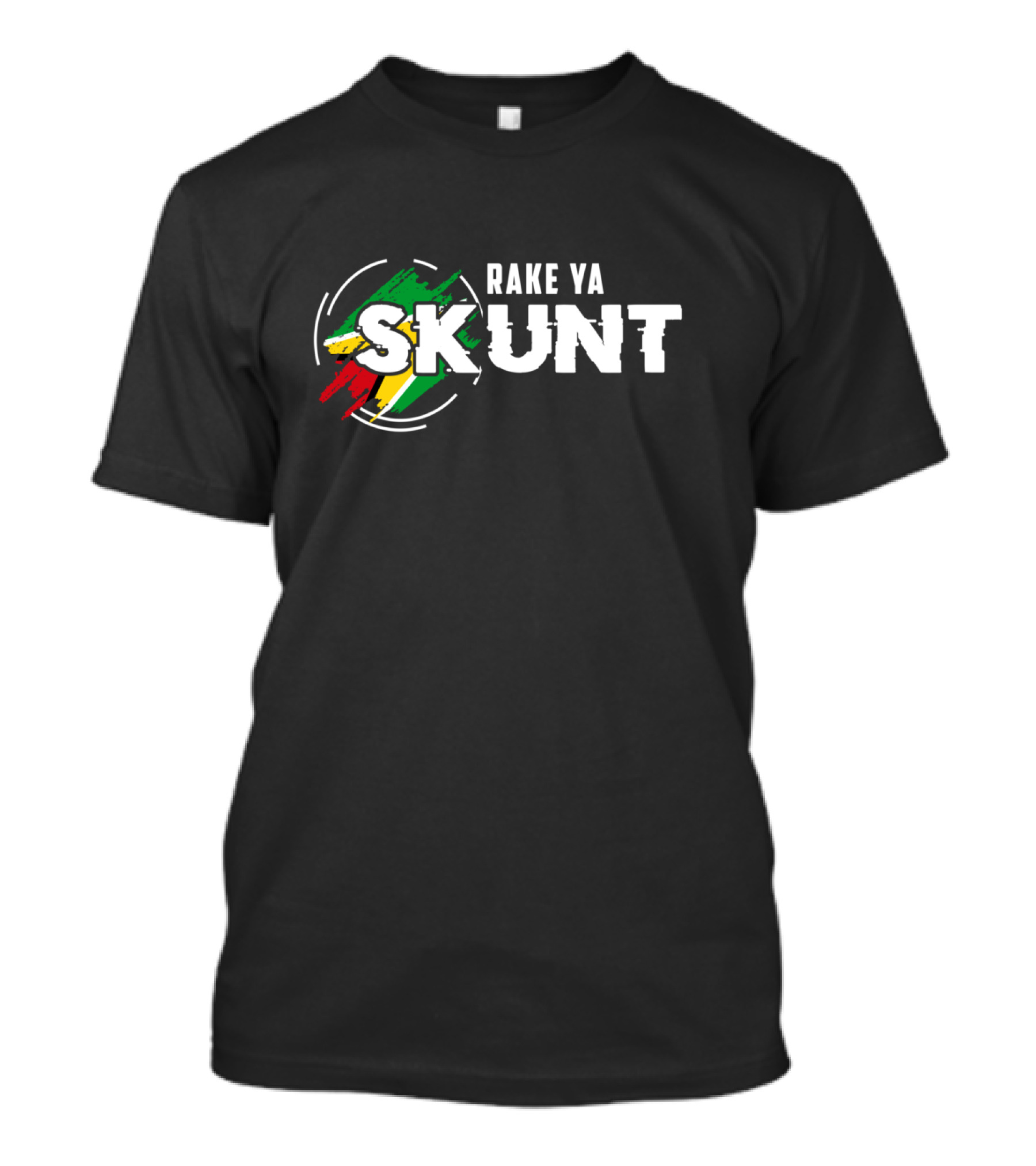Rake Ya Skunt Guyanese Flag Colors T-Shirt