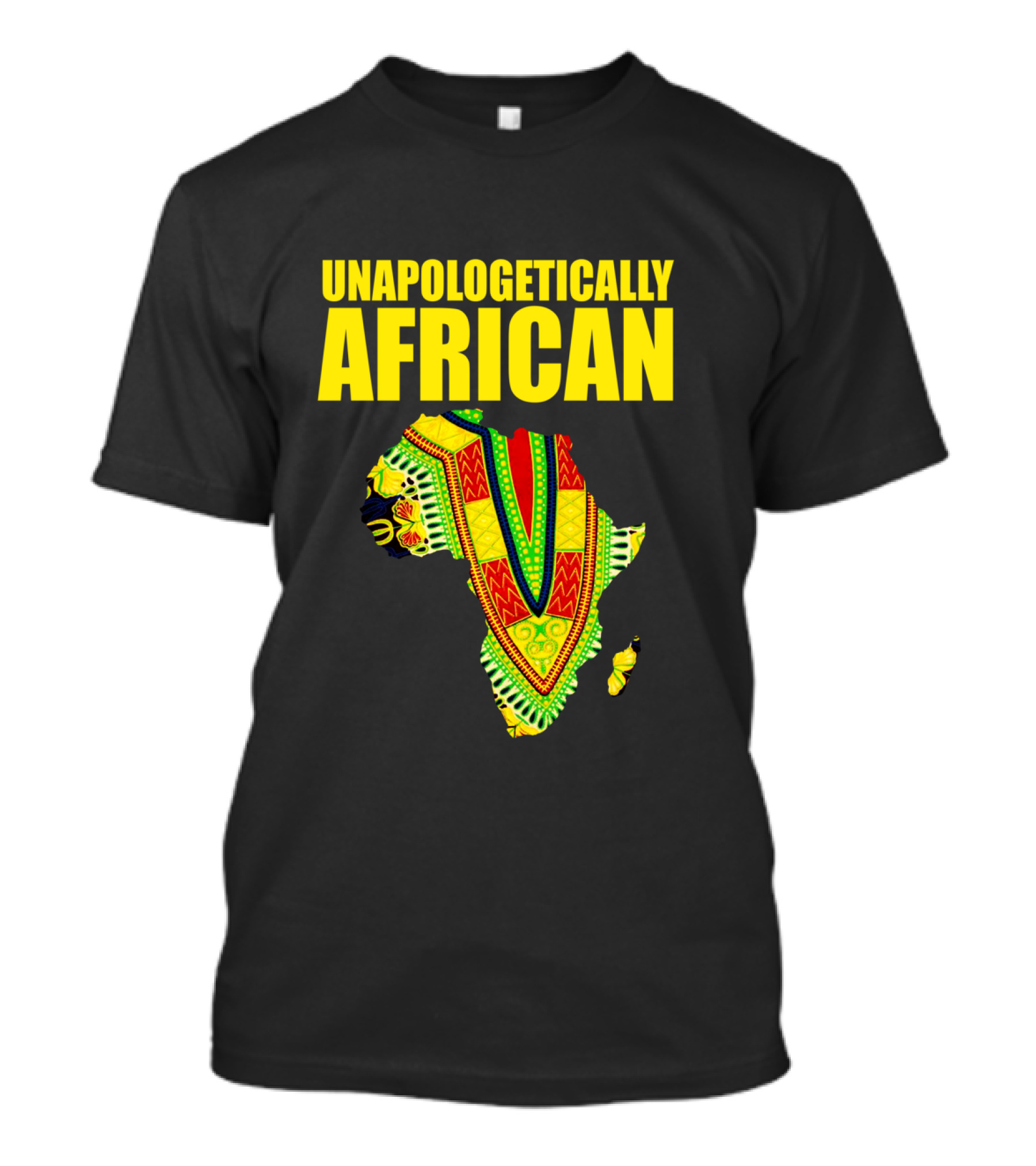 Unapologetically African Melanin Pride Kente Map T-Shirt