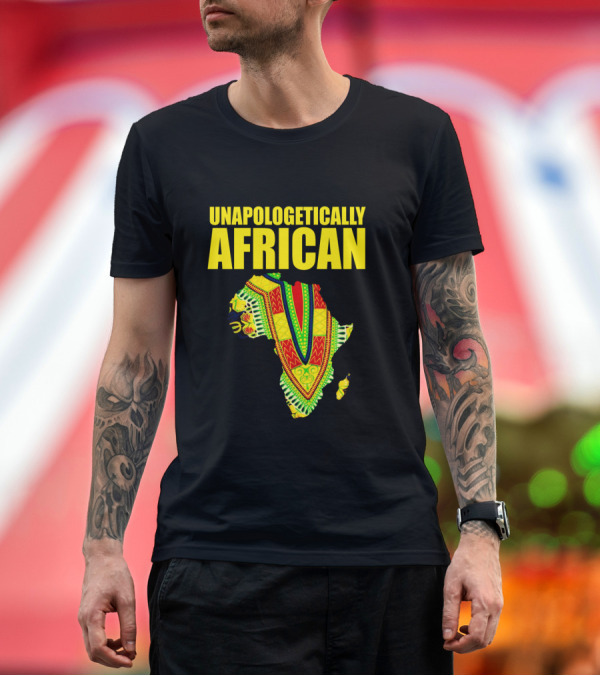 Premium T-Shirt: Unapologetically African Melanin Pride Kente Map T-Shirt Unapologetically African Melanin Pride Kente Map T-Shirt