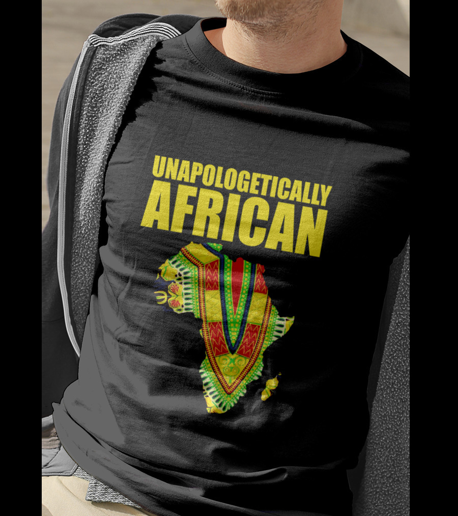 Unapologetically African Melanin Pride Kente Map T-Shirt