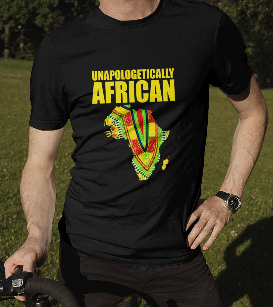 Unapologetically African Melanin Pride Kente Map T-Shirt