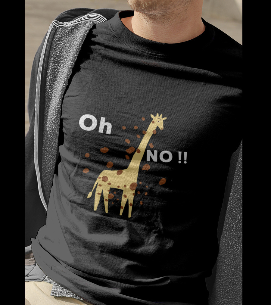 Oh No Giraffe Spots Wildlife Animal T-Shirt